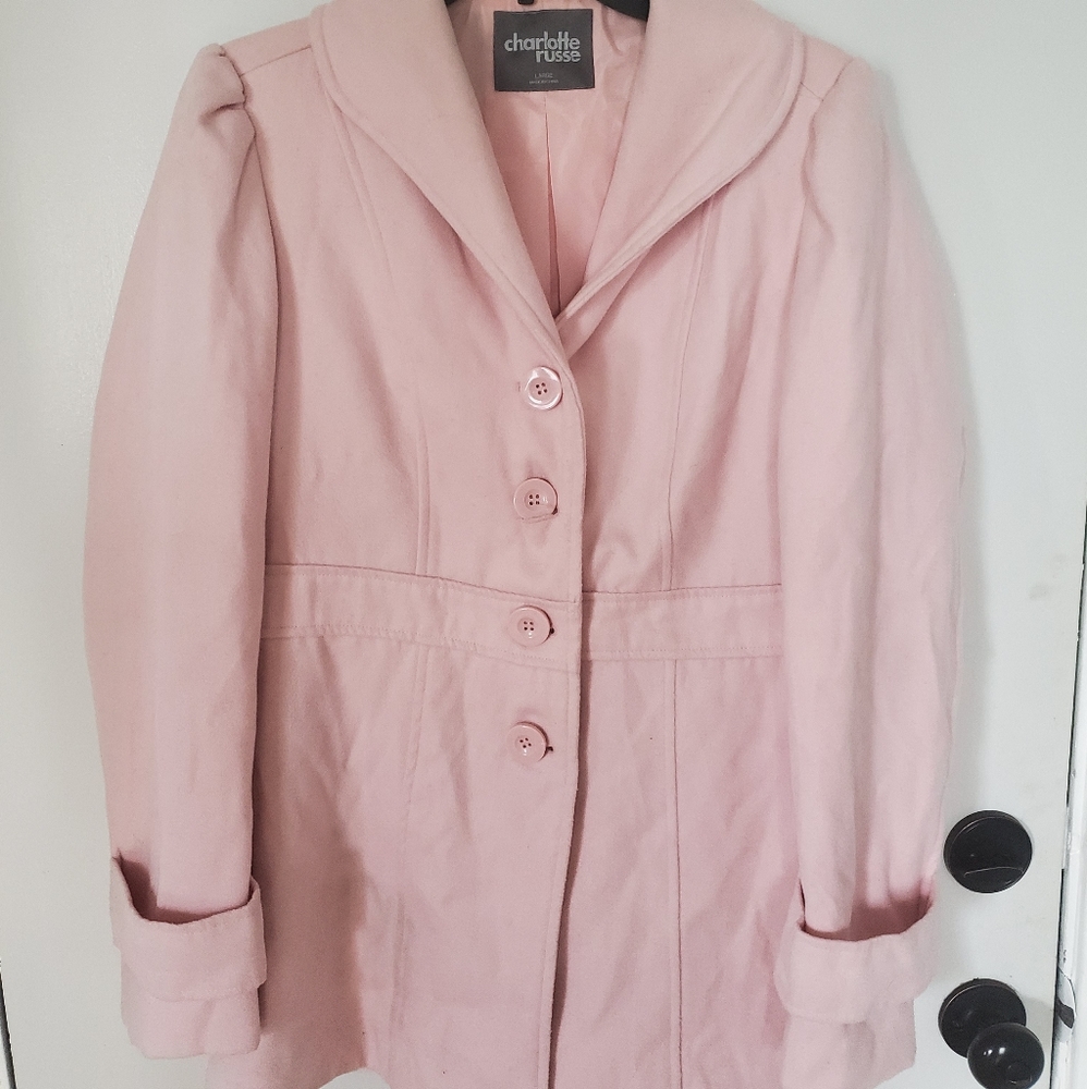Pink pea coat